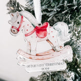 Baby's 1st Christmas Personalised Rocking Horse Bauble
