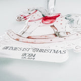 Baby's 1st Christmas Personalised Rocking Horse Bauble