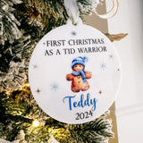 First Christmas As A T1D Warrior Personalised Charity Bauble