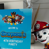 Children's Character Party Sign, Themed Birthday Party