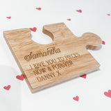 Girlfriend, Boyfriend Personalised I Love You To Pieces Coaster