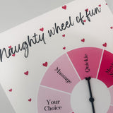 Valentine's Naughty Game, Personalised Couples Gift