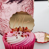 Mum, Mummy or Nanny Cake Charm, Cupcake Topper or Gift Tag