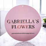 Luxury 3D Business Signage, Circular Acrylic Sign With Mirror Accents