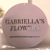 Luxury 3D Business Signage, Circular Acrylic Sign With Mirror Accents