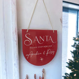 Santa Please Stop Here Personalised Hanging Decoration