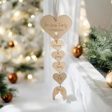 Family Christmas Hanging Heart Decoration, Remembrance Ornaments