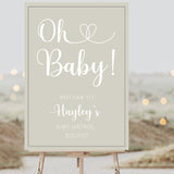 Personalised Baby Shower Welcome Sign