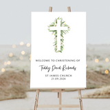 Personalised Christening Day Welcome Sign