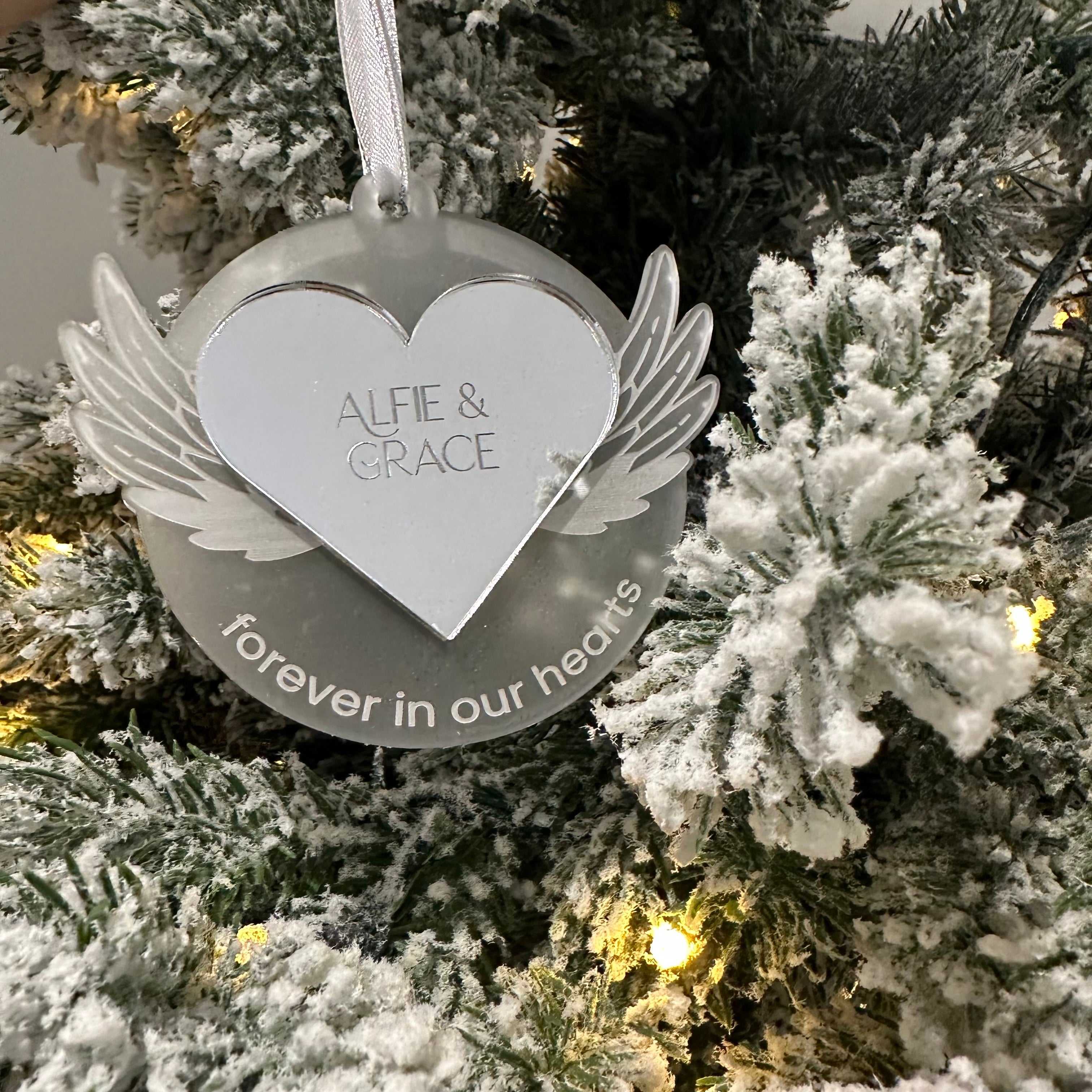 Pregnancy Loss Personalised Christmas Bauble
