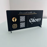 Multi QR Code Social Media Sign
