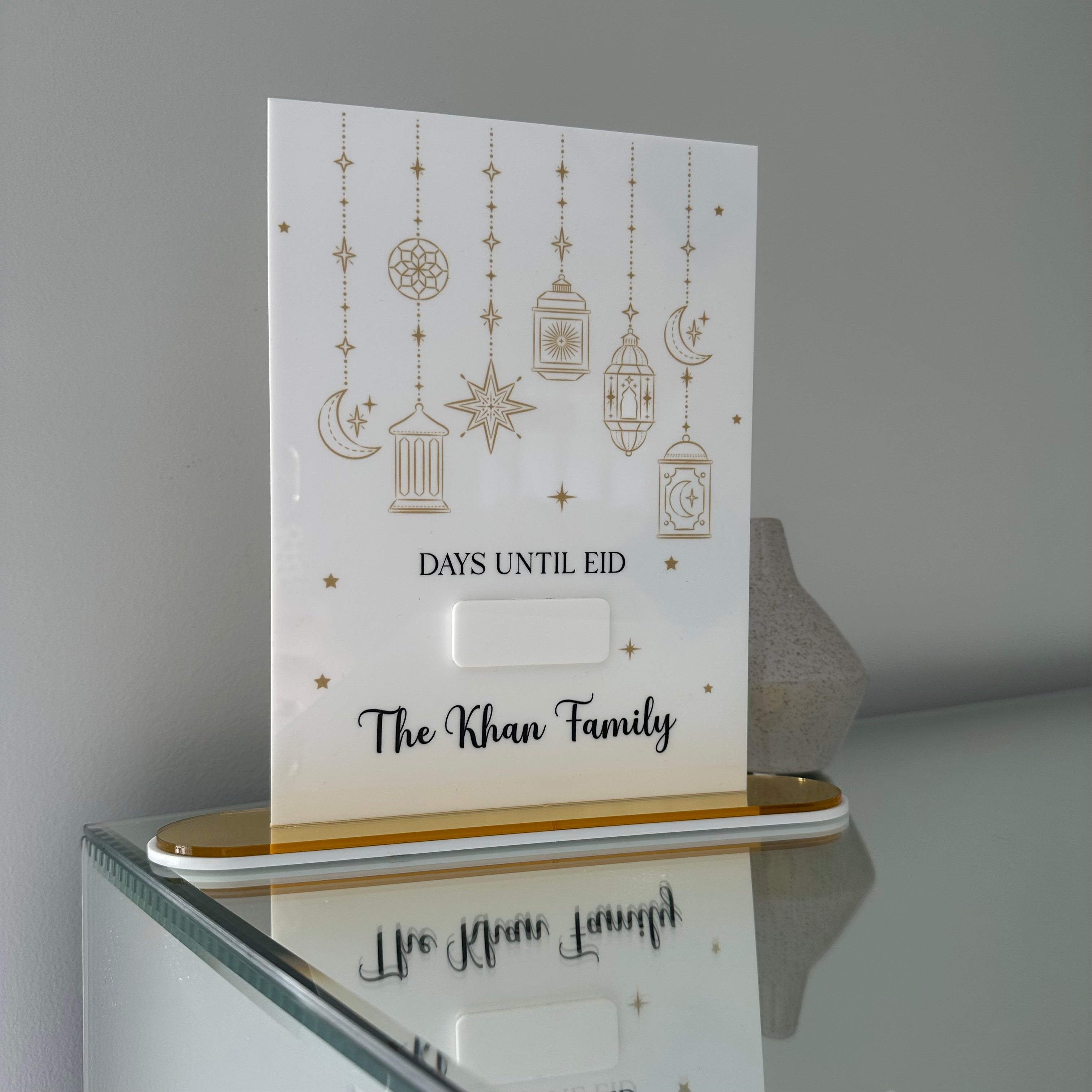 Eid Personalised Countdown Sign Home Décor