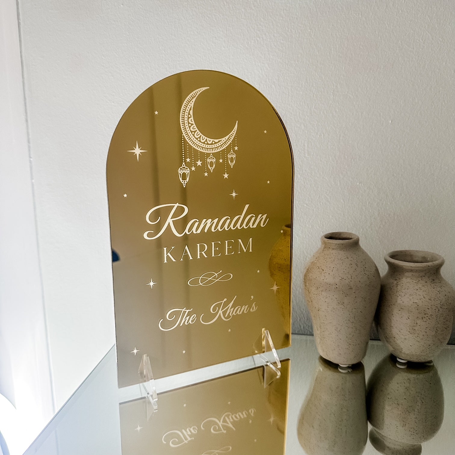 Ramadan Kareen Gold Mirror Personalised Ornament