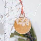 Wood Engraved Christmas Bauble