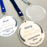 Personalised Leavers Quotes Medal 2025 | Graduation Gift | Nursery & Year 6 Keepsake | PTA School Leavers Present