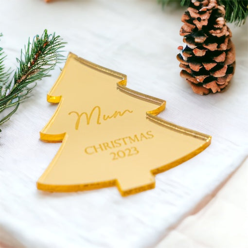 Engraved Christmas Dinner Place Names
