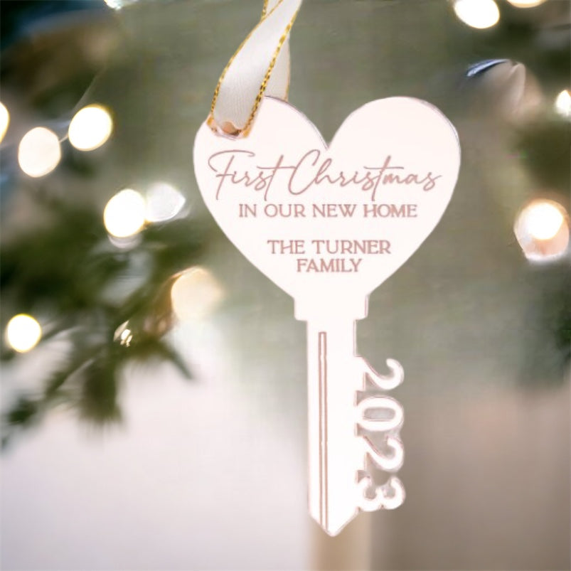 Personalised First Christmas Key Decoration