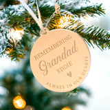 Personalised Remembrance Engraved Hanging Tag