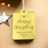 Luxury Engraved Christmas Gift Tags