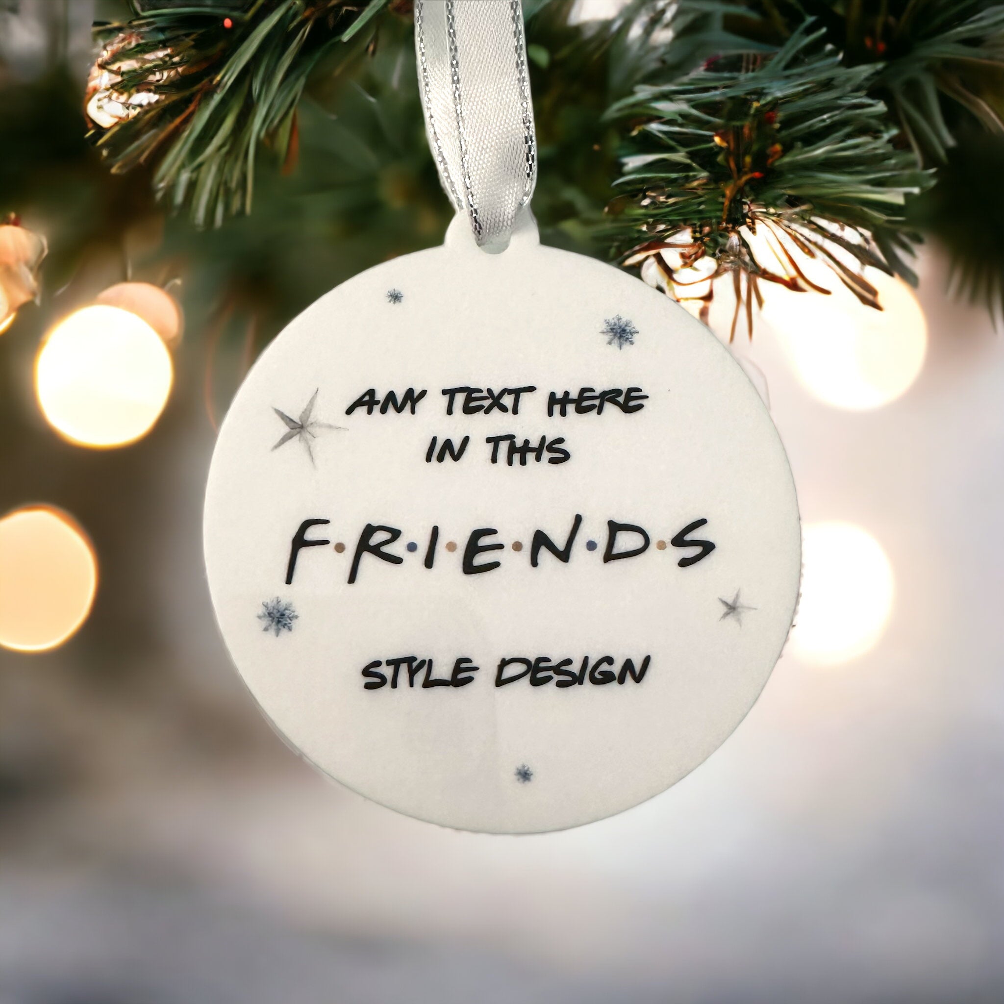 Customisable Friends Christmas Tree Decoration