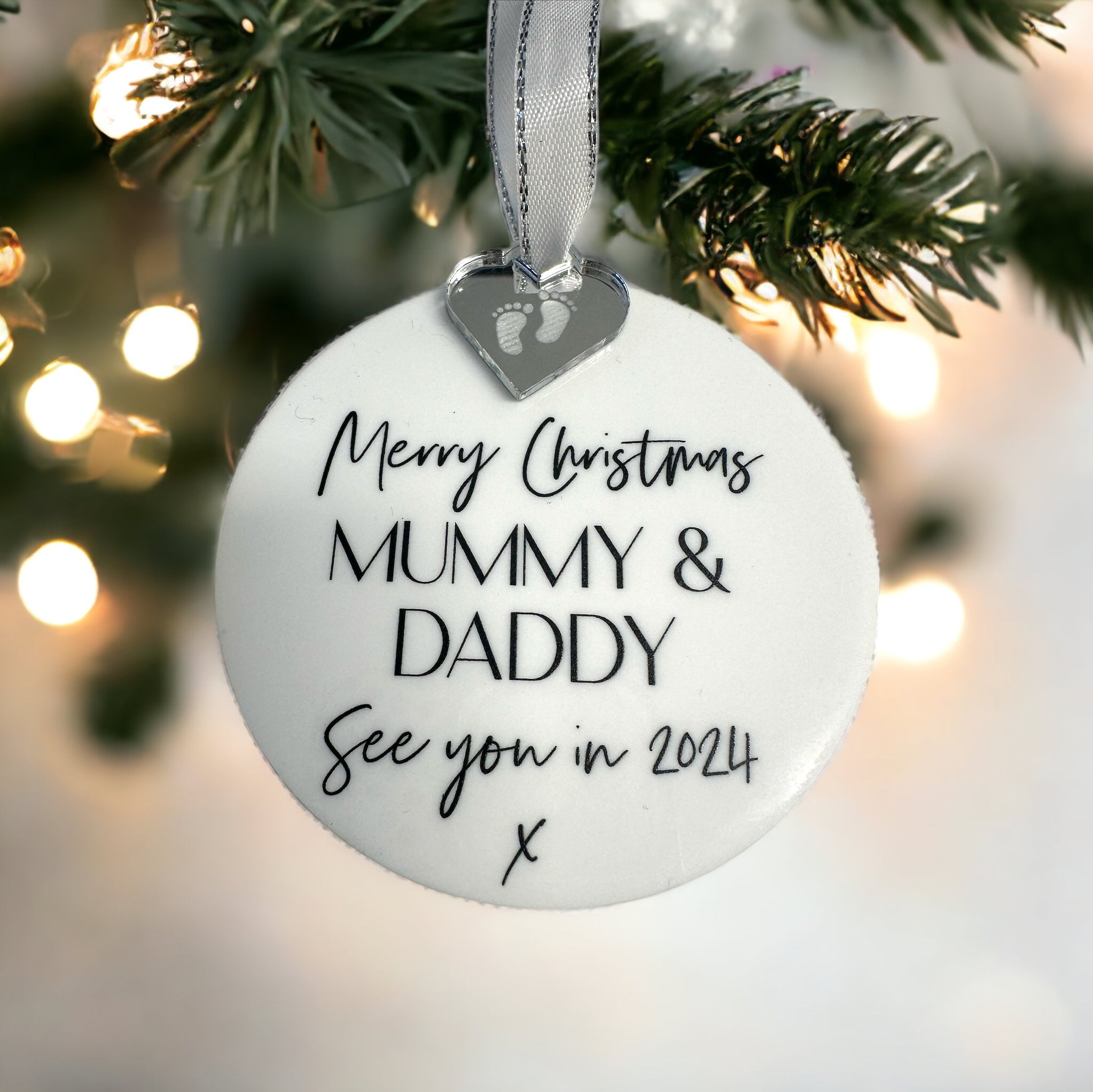 Baby Due Christmas Bauble