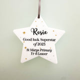 Good Luck Year 6 Hanging Star | Personalised Keepsake for Children | Bulk School Gift Package