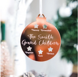 Grandparents Personalised Grandchildren engraved Bauble
