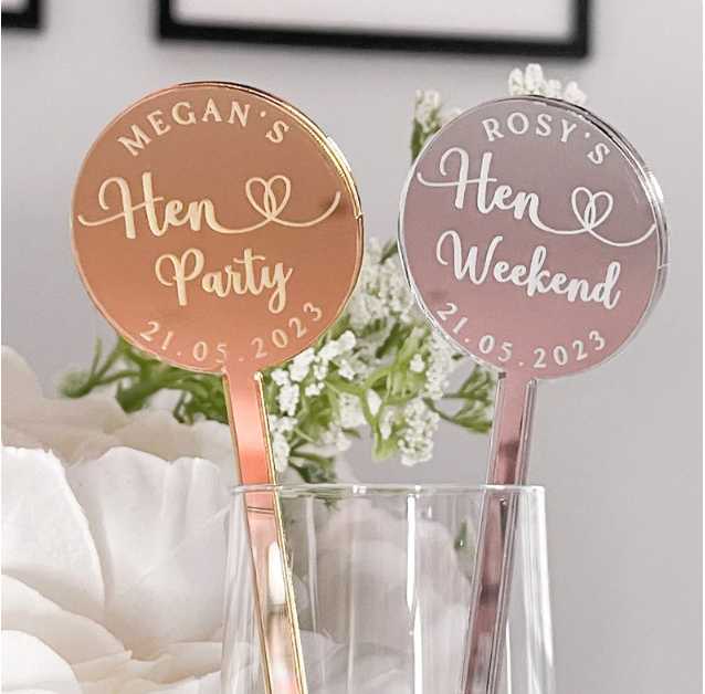 Hen Party  Personalised Drinks Stirrers