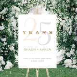 Silver Wedding Anniversary Personalised Welcome Sign