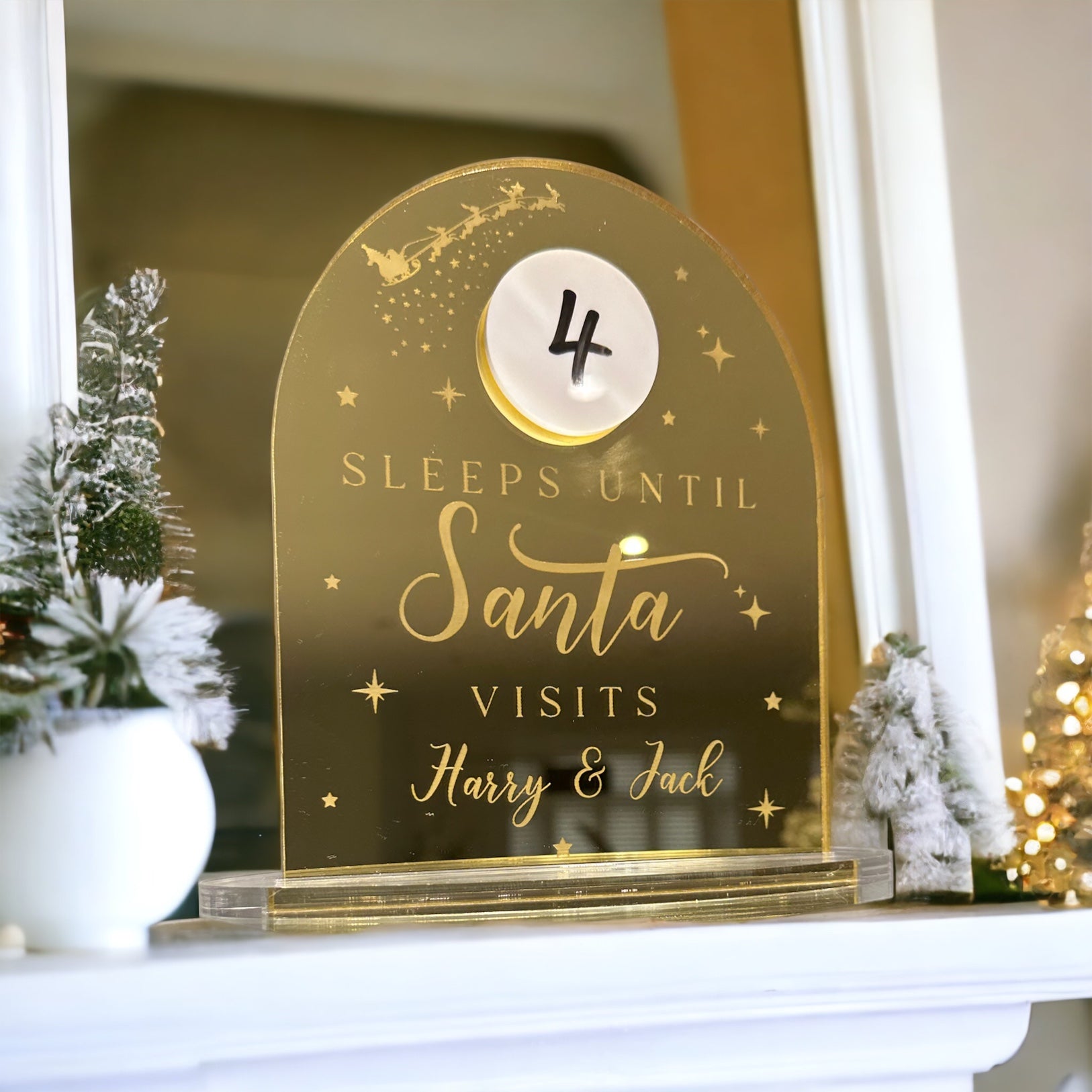 How Many Sleeps Until Christmas Personalised Ornament 