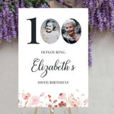 Personalised Event Sign – 100th Birthday Personalised Photo Poster