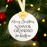 Grandparents Personalised Luxury Christmas Bauble