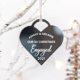 Our First Christmas Engaged Bauble