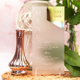 Frosted Acrylic Christmas Menu