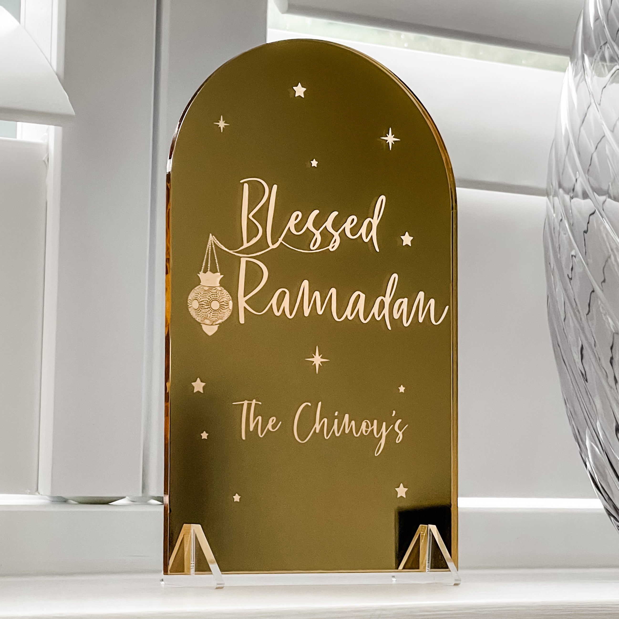 Blessed Ramadan Personalised Mirror Decoration – TheLuxCoShop