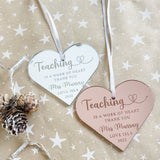 Teacher Hanging Tag Ornament