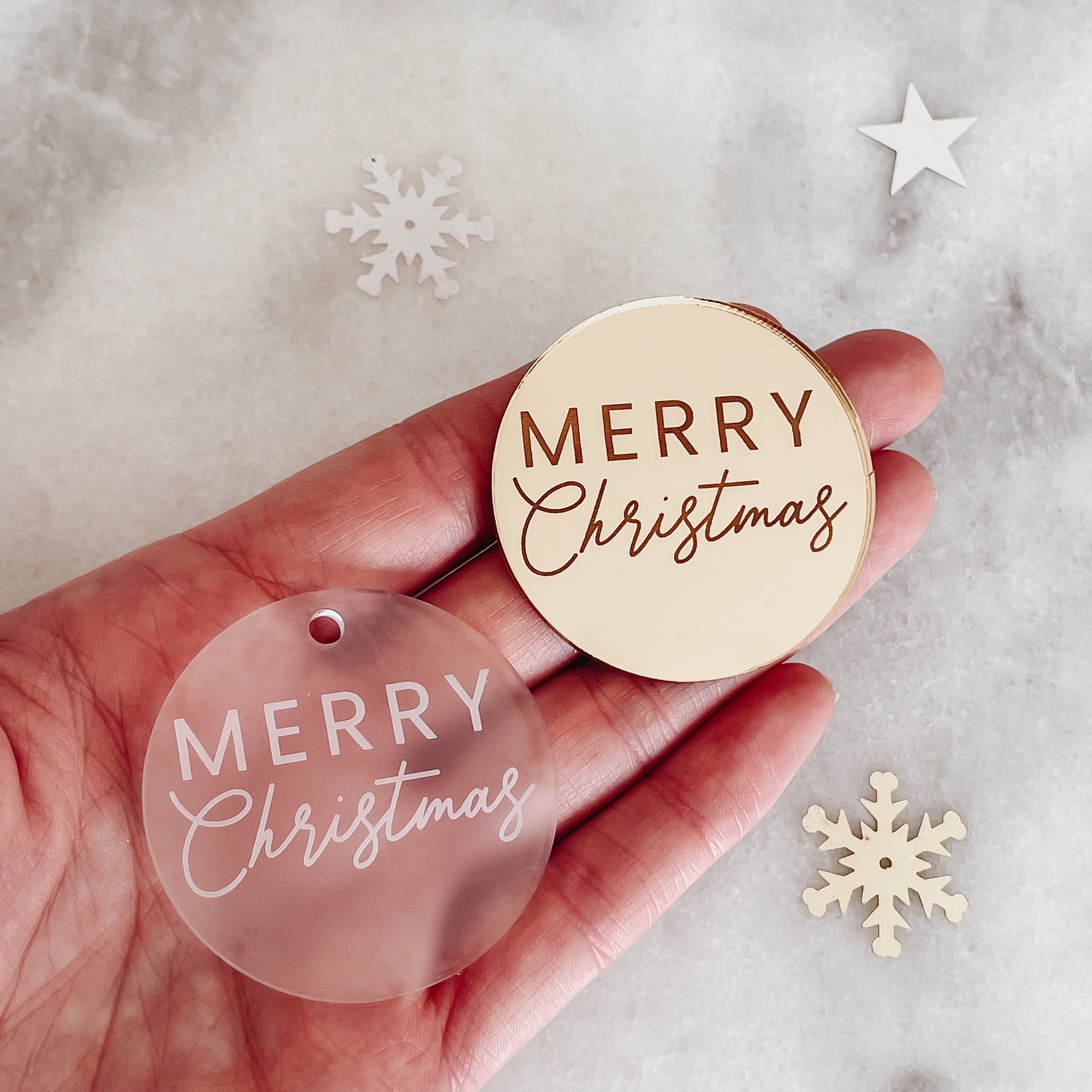 Merry Christmas Engraved Gift Tags