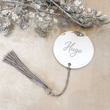  Silver Mirror Christmas Table Place Names 