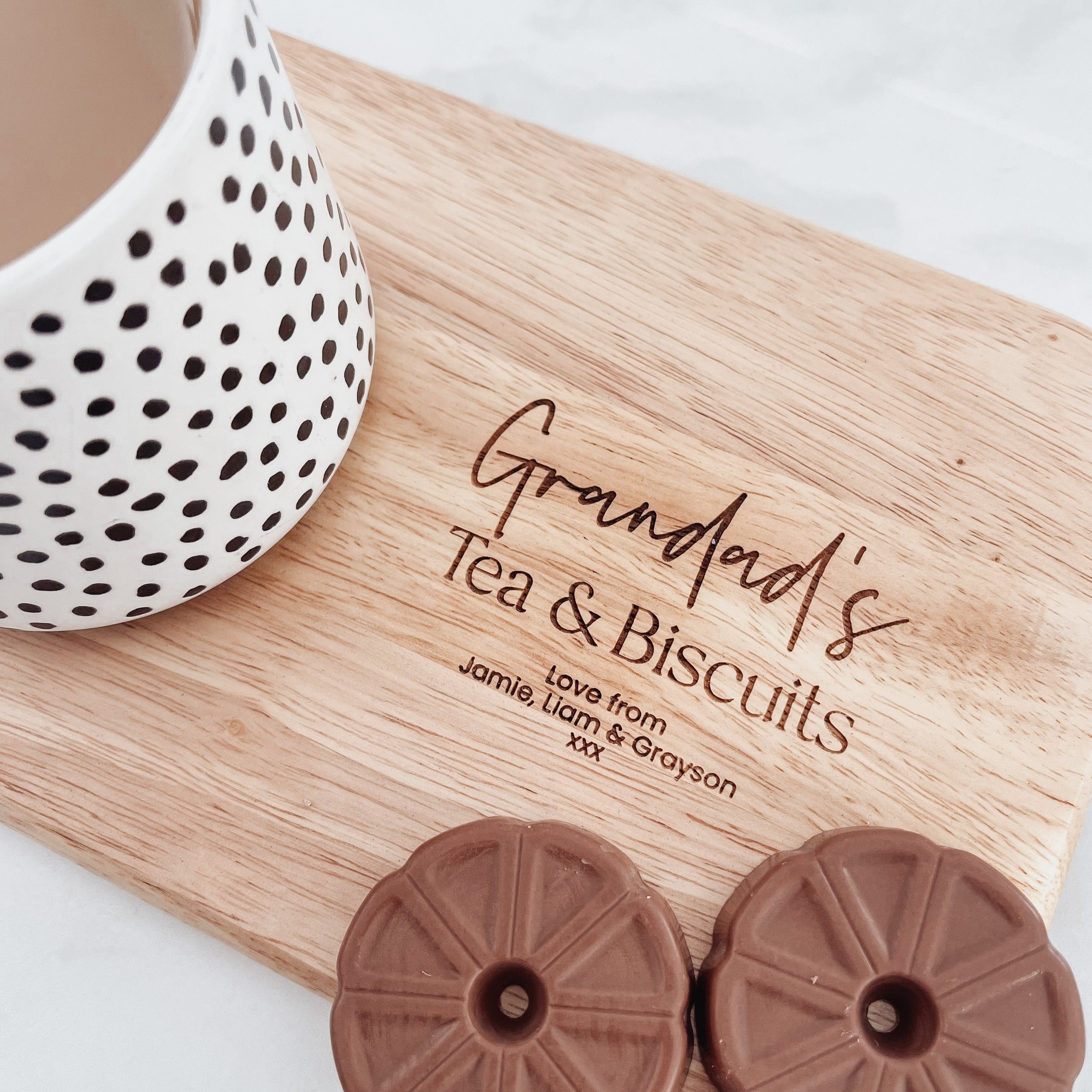Grandad Personalised Tea & Biscuit Board