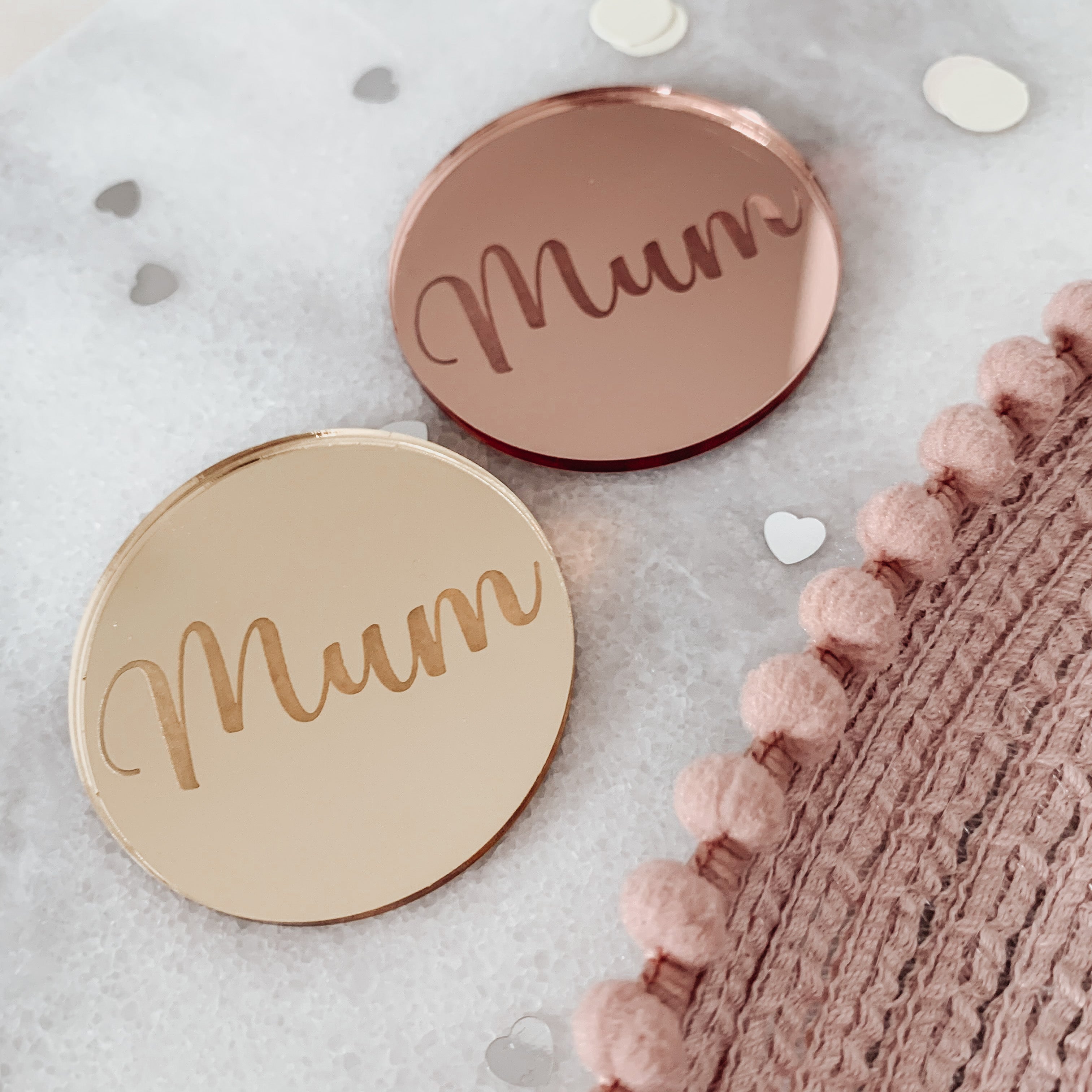 Mum Engraved Cupcake Toppers