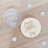 Happy Father's Day Engraved Cake Charm