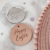 Mirror Acrylic Happy Easter Cake Charms