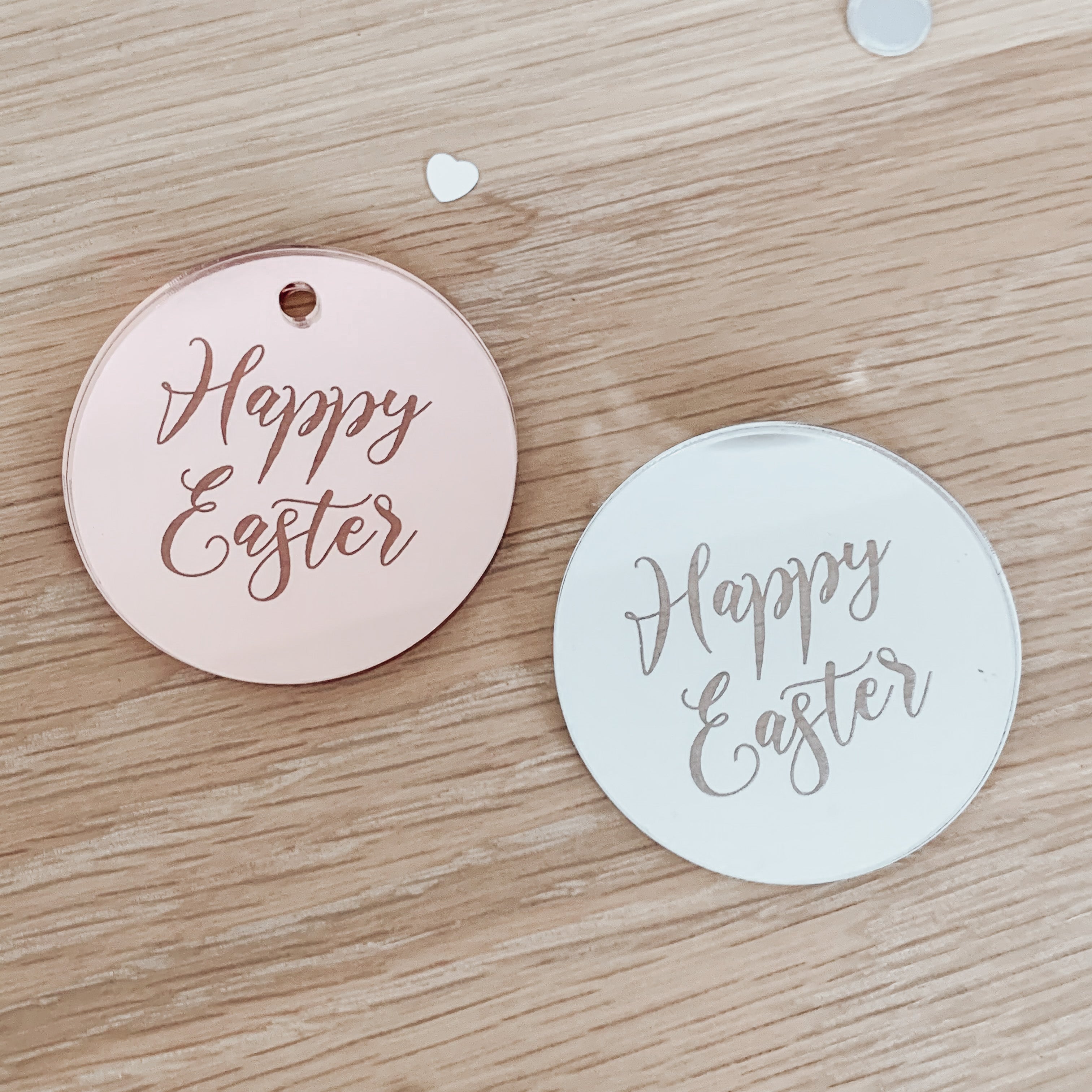 Happy Easter Engraved Cake Charms