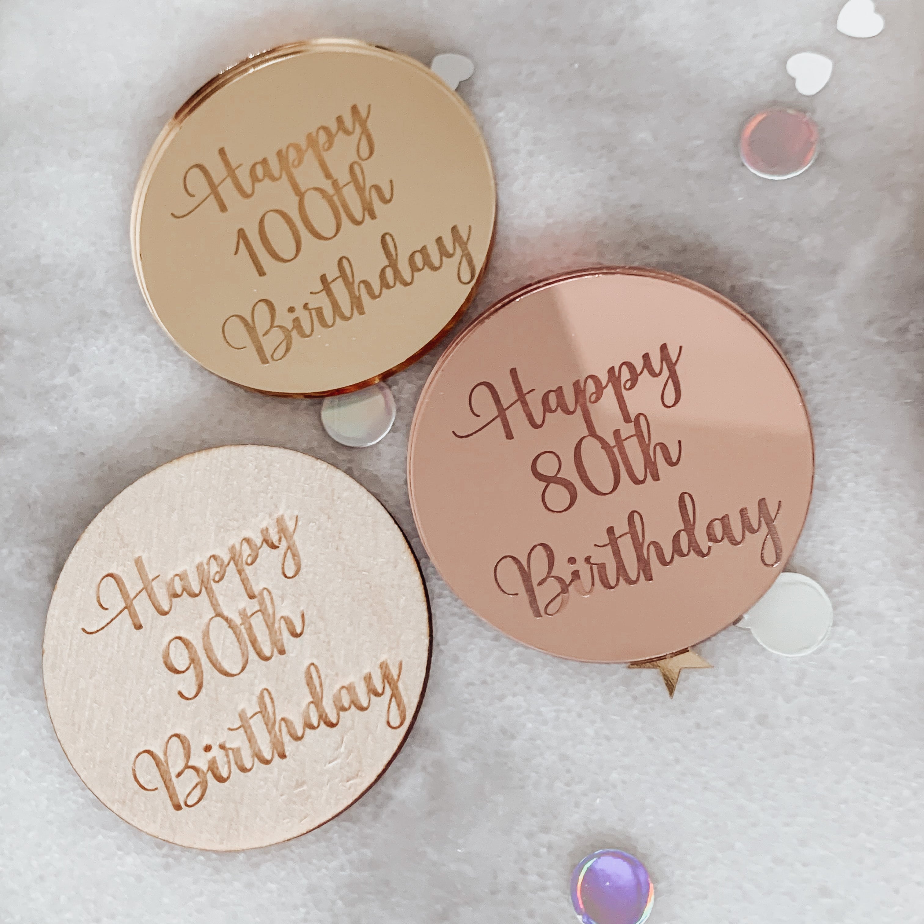 Happy 16th, 40th, 80th, 100th Birthday Gift Tags