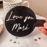 Love You Coffee Stencil Gift Personalised