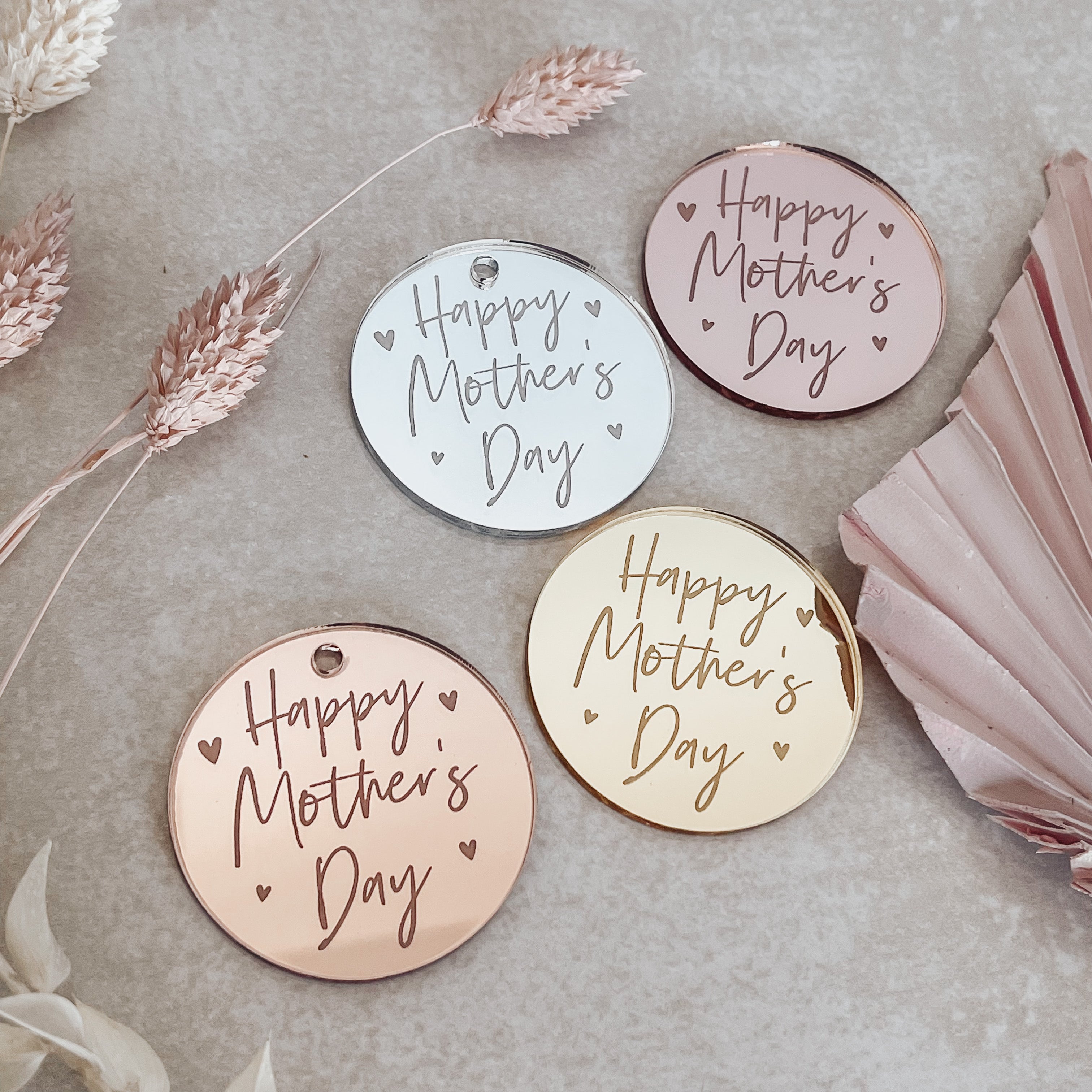 Engraved Happy Mother's Day Gift Tags