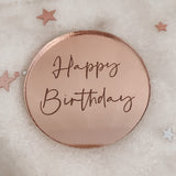 Rose Gold Happy Birthday Gift Tag