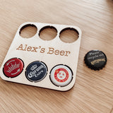 Dad's Personalised Beer Bottle Top Coaster