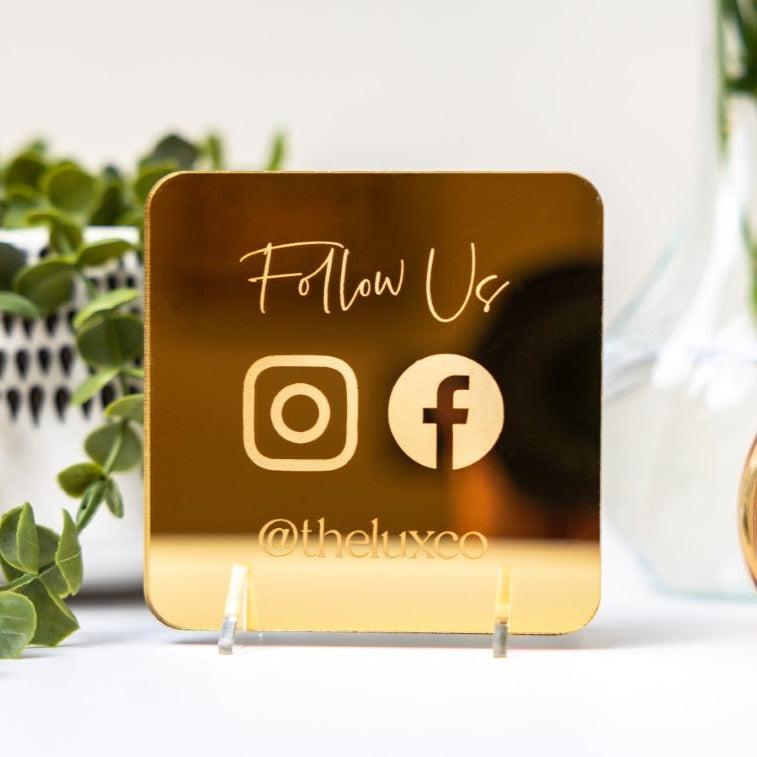 Follow Us Social Media Sign