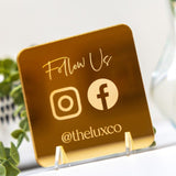 Social Media Promotional Sign